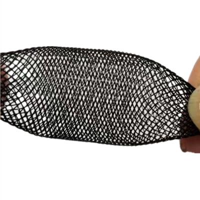 Picture of 3 Feet Black Nylon Mesh Pet Wire Sleeving Spiral Wrapping Expandable Insulated heat proof Braid Tight  Cable Sleeve - 