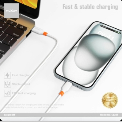 Picture of PD Cable C To C -JNUOBI X-66w Type C to C 30W orginal PD Cable  Type C To C Cable Type C To Type C Fast Charging Cable Support 6A White - 