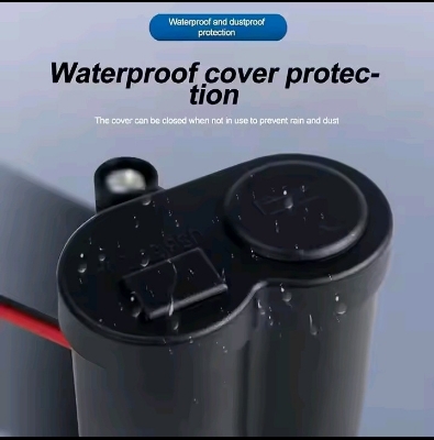 Picture of 12V Motorcycle 2 USB MOBILE Charger with Switch Waterproof Cigarette Lighter Socket Handlebar Clip Mount Motorcycle Accessories - 