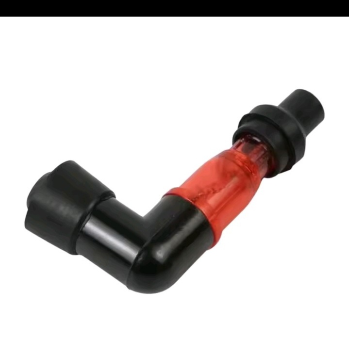 Picture of Motorcycle Ignition Spark Plug Cap Universal Flash Spark Plug High Pressure Cap Elbow Shaped Motorcycle Modification Accessories
