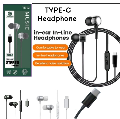 Picture of JNUOBI YE-02_TYPE-C Headphone earphone all mobile support Super Bass Crystal CLEAR SOUNDEarphone - TYPE-C Headphone - Ear Phone-TypeC