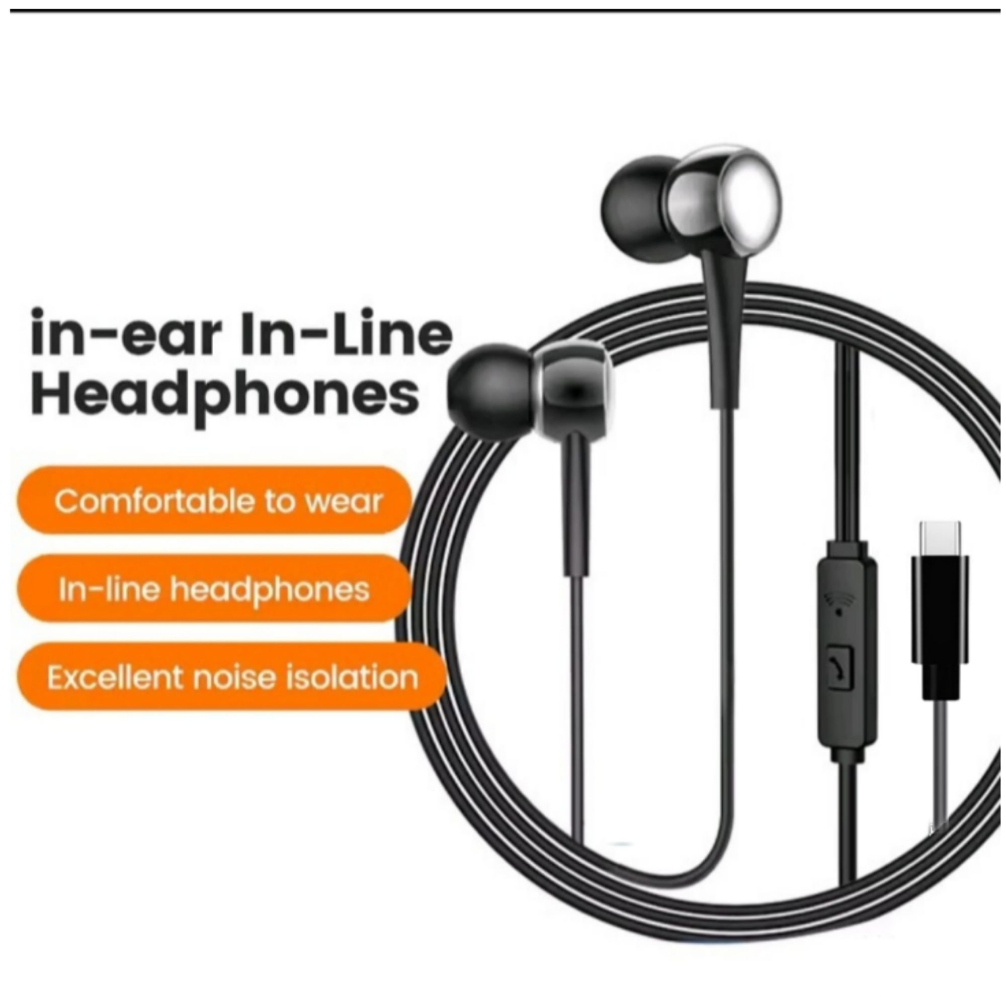 Picture of JNUOBI YE-02_TYPE-C Headphone earphone all mobile support Super Bass Crystal CLEAR SOUNDEarphone - TYPE-C Headphone - Ear Phone-TypeC