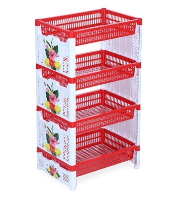 Buy Smart Rack 4 Step Printed - Red & White Online at Best Price