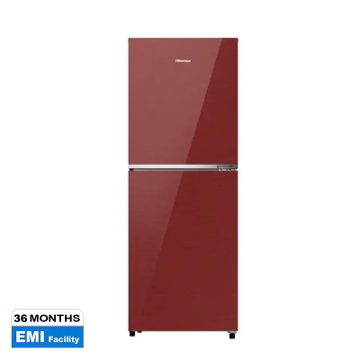 Picture of HISENSE 238 Liter TMF Glass Door Inverter Refrigerator Cherry Red | RT1G236NACR/BD3