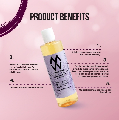 Picture of Mollywaiz Pure Castile Liquid Soap LAVENDER 300mL Face Wash & Body Wash