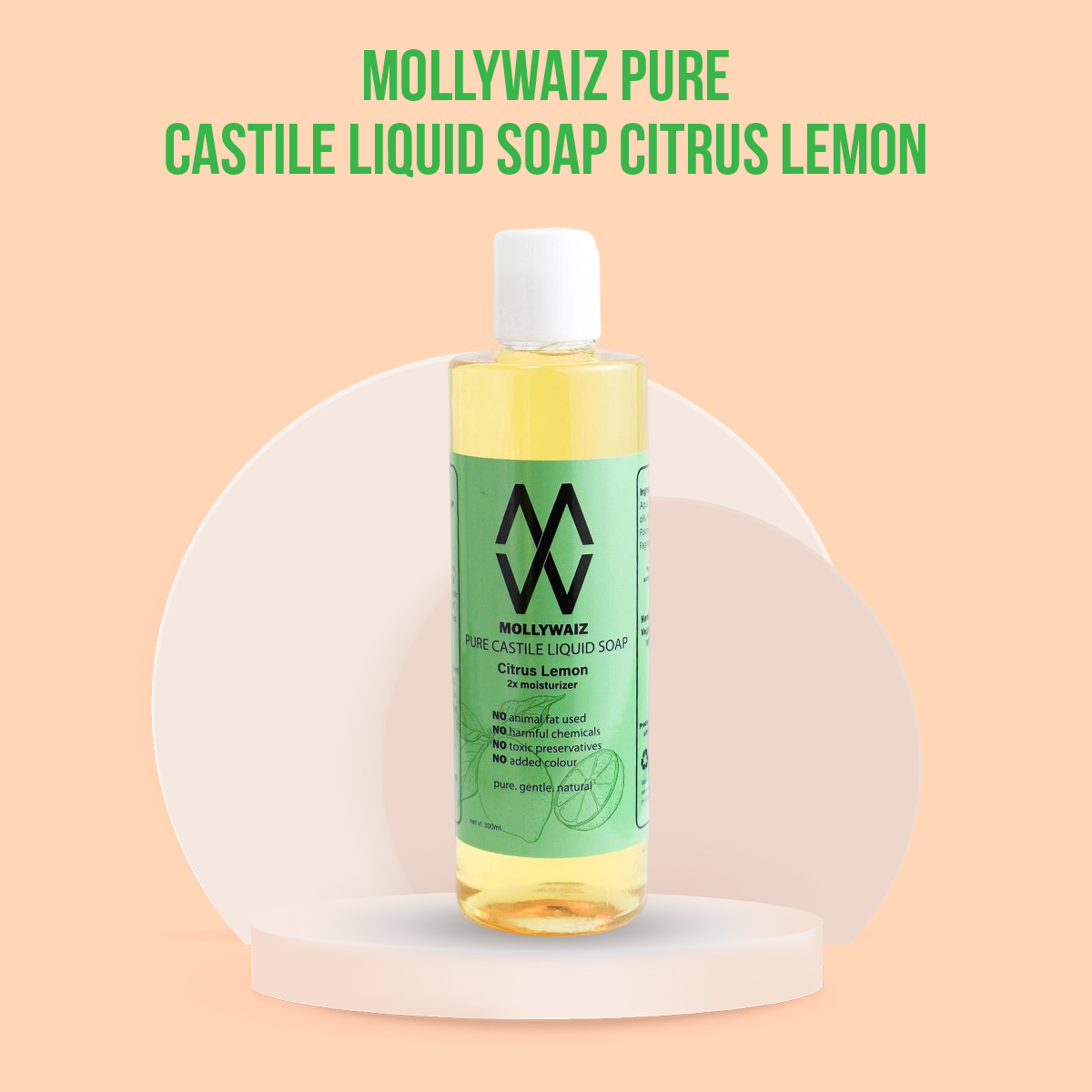 Picture of Mollywaiz Pure Castile Liquid Soap Buy 2 Get 1 Facewash & Body Wash