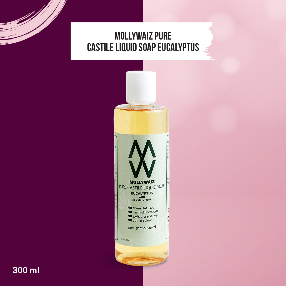 Picture of Mollywaiz Pure Castile Liquid Soap Buy 2 Get 1 Body Wash and Face Wash