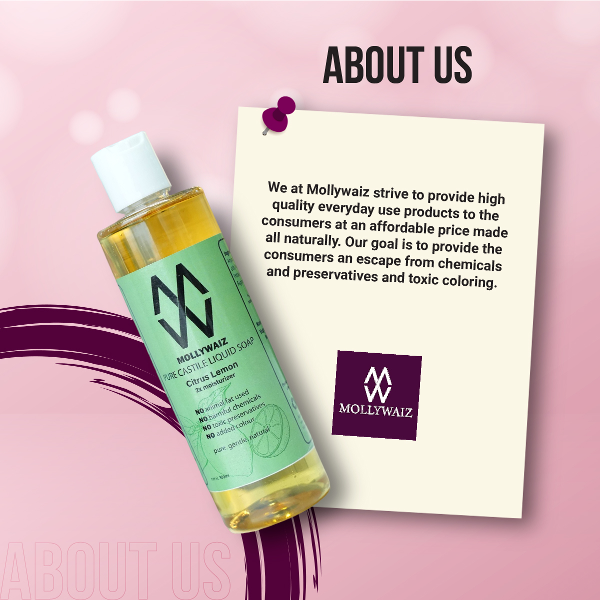 Picture of Mollywaiz Pure Castile Liquid Soap Buy 2 Get 1 Body Wash and Face Wash