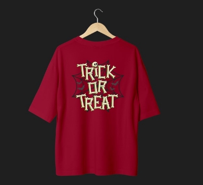 Picture of Premium Quality DTF Printed 100% Cotton Drop Shoulder T-Shirt for Men and Women / Trendy Look with This Versatile Tee Red