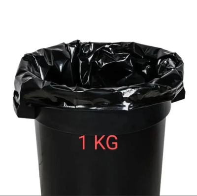 Picture of 100% Best quality 1 KG Black (30" X20") Trash Bag / Poly Bag / Garbage Bag / Moyla Felar Bag / Polibag (Black)