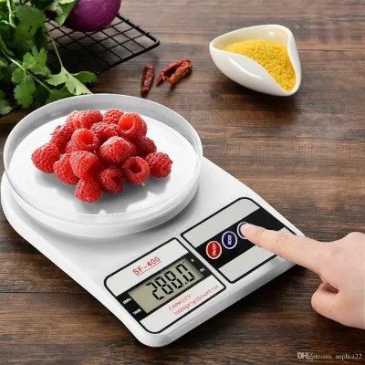 Picture of 1Pcs Weight Scale Machine Digital Display Sf-400 For Kitchen - Weight Machine (White)