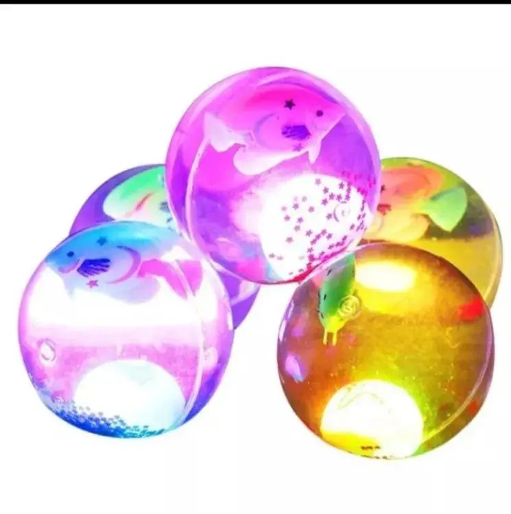 Picture of 2 pcs LED Flashing Luminous Rubber Bouncing Ball