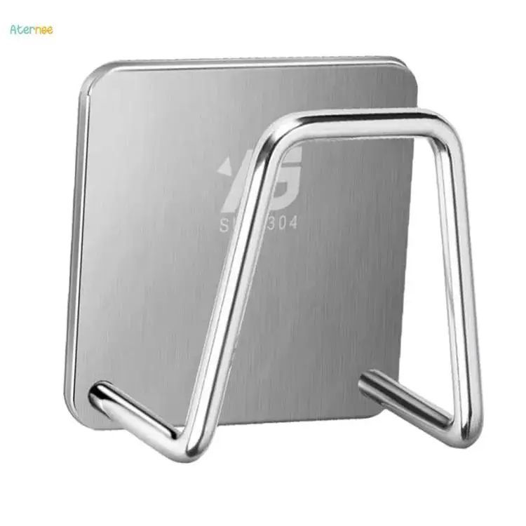 Picture of 2pcs Kitchen Storage Rack Holder Sink Bathroom Shelf Soap Sponge HolderLow (Silver)