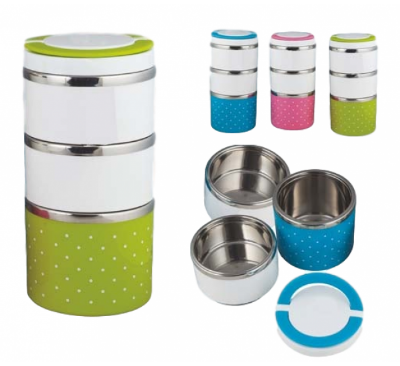 Picture of 3 Layer Hotpot Lunch Box Stainless Steel Tiffin Box SS Lunch Box