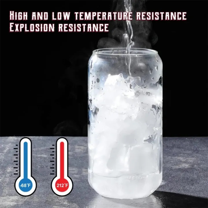 Picture of 350ml Glass Cup with Lid and Straw Transparent Bubble Tea Cup Juice Glass Beer Can Milk Mocha Cups Breakfast Mug Drinkware