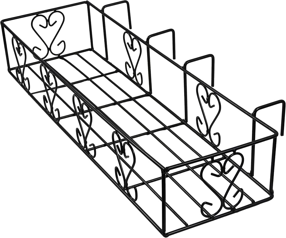 Picture of 3PC Metal Grill Rack Hanging Planter Pot 24, 20 & 16 Inches (Black)