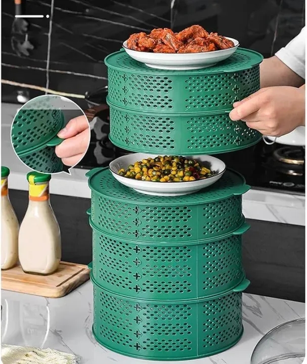 Picture of 5 Layer Food Insulation Covers Transparent Stackable Dustproof Leftovers Food Storage Box Container Kitchen Organization_Prime Mall