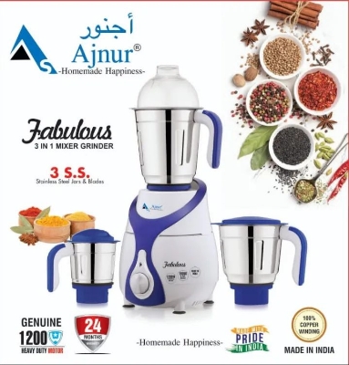 Picture of Ajnur Blender Plus Mixer Grinder - Powerful 1200W Motor for Superior Performance-Auto shut-off for overload protection