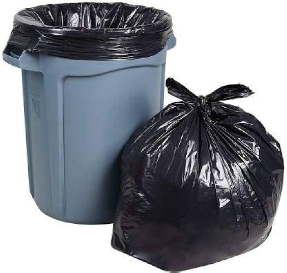 Picture of BLACK (24" X18") 10PCS Trash Bag / Poly Bag / Garbage Bag / Moyla Felar Bag / Polibag