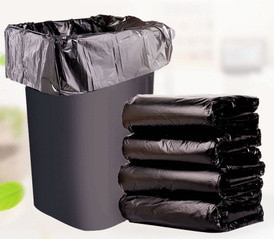 Picture of BLACK (24" X18") 10PCS Trash Bag / Poly Bag / Garbage Bag / Moyla Felar Bag / Polibag