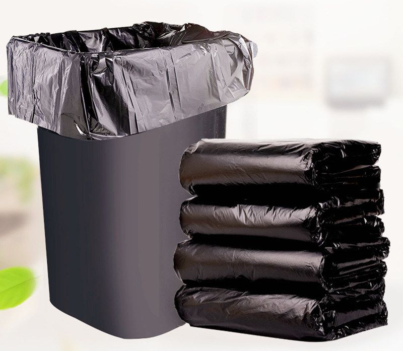 Picture of BLACK (24" X18") 50PCS Trash Bag / Poly Bag / Garbage Bag / Moyla Felar Bag / Polibag