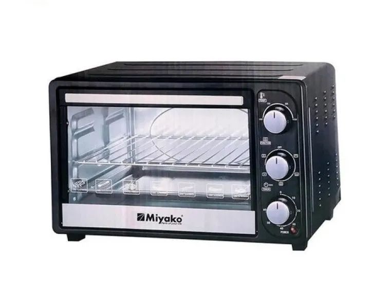 Picture of Brand: Miyako MT-22 RC 4 Stages Heating Element Temperature Selector 100c-250c 60 Mins Timer With Bell Ring Aluminium Chrome Chamber Enamel Bake Tray Wire Rack/Tong 1500W 220-240V/50~60Hz