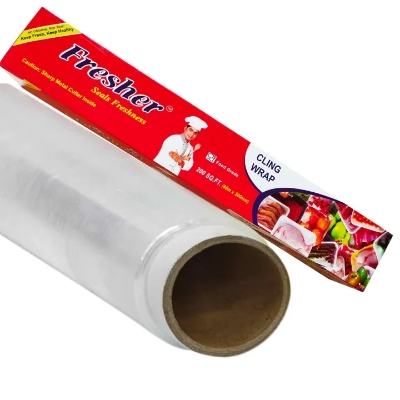 Picture of Cling Food Grade PE Vinyl Film Plastic Wrapping Paper Roll 60 meter Ideal food Wrapping paper for Keeping Food Fresh / Wrapping Roll