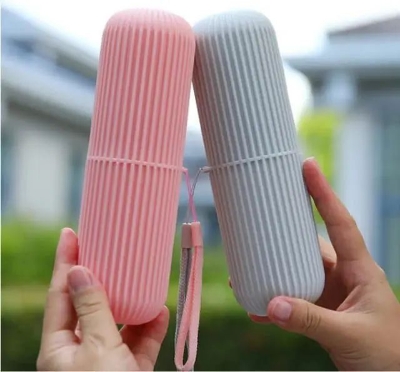 Picture of Creative Portable Travel Toothpaste Toothbrush Holder Case Cap Non-Slip Strip Wash Cup Toiletries Bathroom Storage Box Plastic