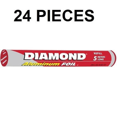 Picture of Diamond Aluminum Foil Heavy Duty 5 Meter 24 pice 1 cartoon (Silver)