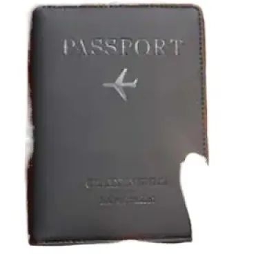 Picture of Elastic Band Leather Passport Cover Blocking For Cards Travel Passport Holder Wallet. (Black)