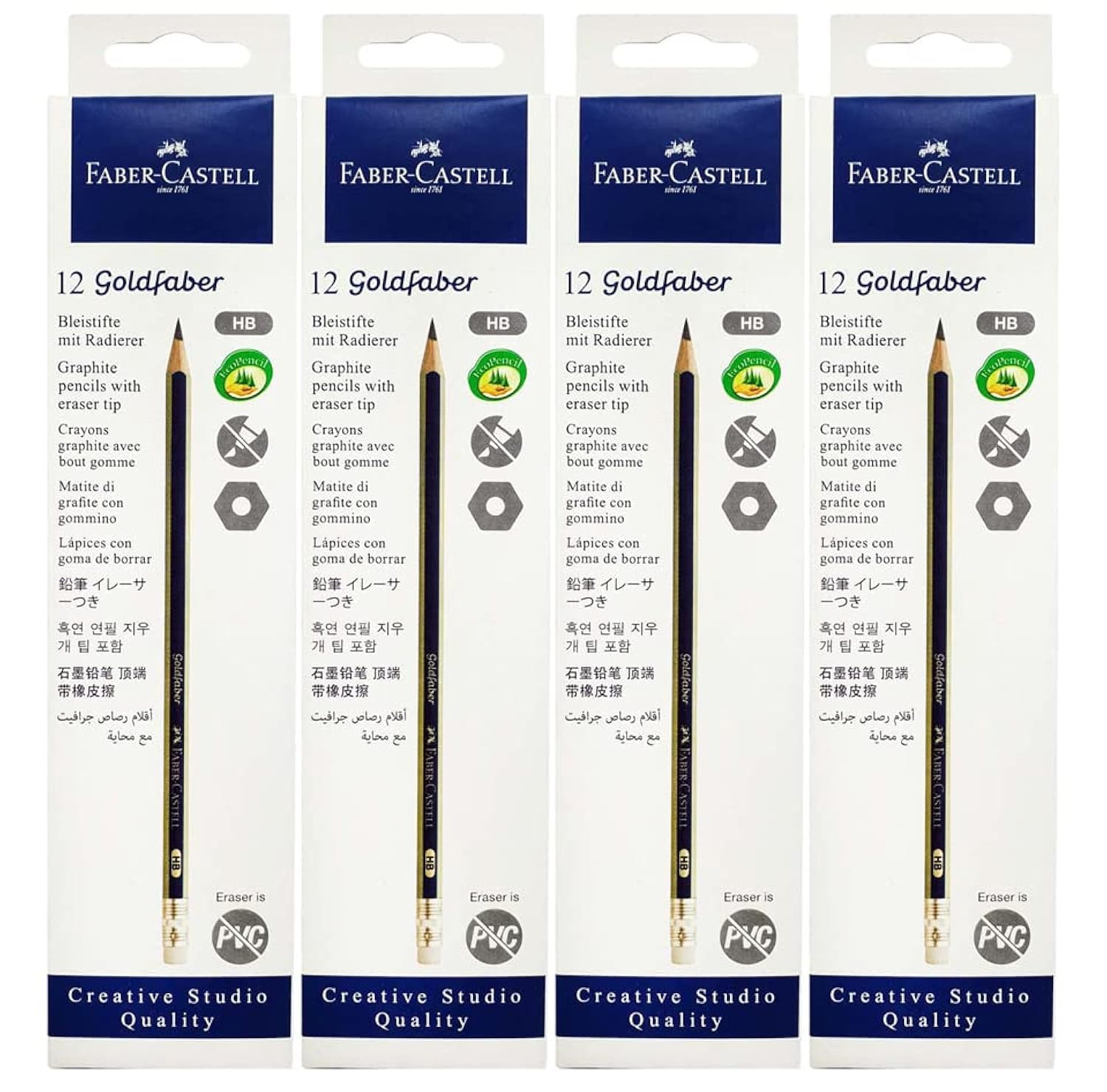 Picture of Faber-Castell Gold Faber HB Pencils- 12 Pcs (Blue)