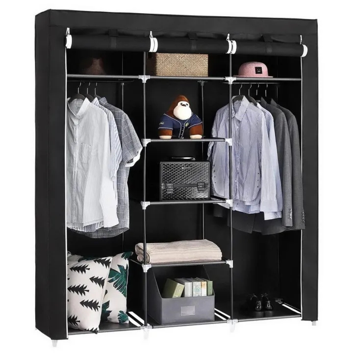 Picture of Fancy And Portable Foldable Almirah Wardrobe With 6 Cabinet And 2 Long Shelves Clothes Organizer - Wardrobe