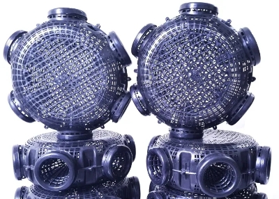 Picture of Fish Trap net Fishing outdoor Nets Mesh Cage / Circular Plastic 06 Holes Fish Trap Cage / Detachable Durable & Portable Multi-Holes (Black)