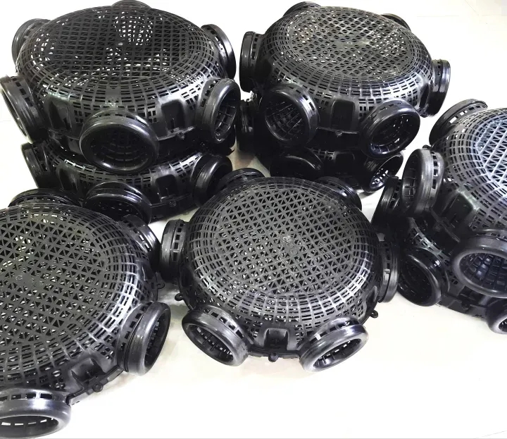 Picture of Fish Trap net Fishing outdoor Nets Mesh Cage / Circular Plastic 06 Holes Fish Trap Cage / Detachable Durable & Portable Multi-Holes (Black)