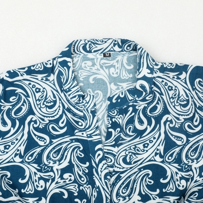 Picture of Teal and White Printed Kurti