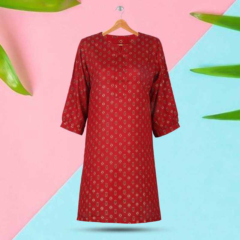 Picture of Red Linen Kurti