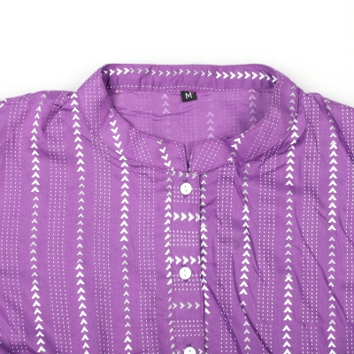 Picture of Silver Stripe Purple Kurti