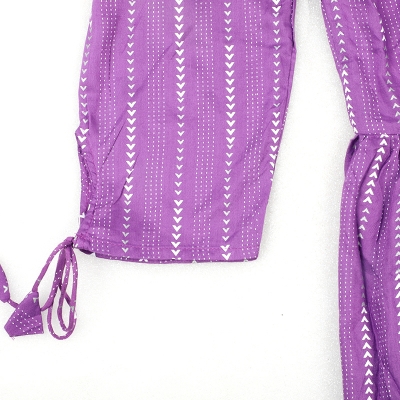 Picture of Silver Stripe Purple Kurti