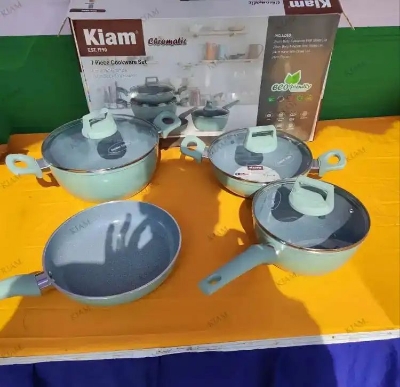 Picture of Kiam 7 Pcs Chromatic Ceramic Granite Cookware Set (Induction bottom)