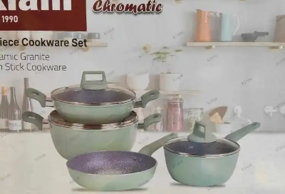 Picture of Kiam 7 Pcs Chromatic Ceramic Granite Cookware Set (Induction bottom)