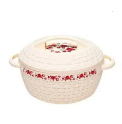 Picture of KIAM Flora Insulated Half Stainless Steel Designer Food Hotpot - 1300 ML