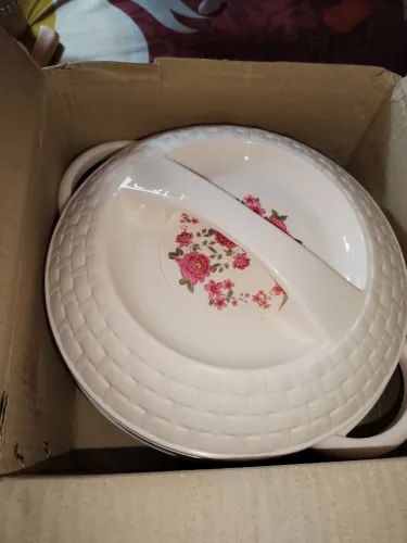 Picture of KIAM Flora Stainless Steel Designer Food Hot pot - 1700 ML (Silver)