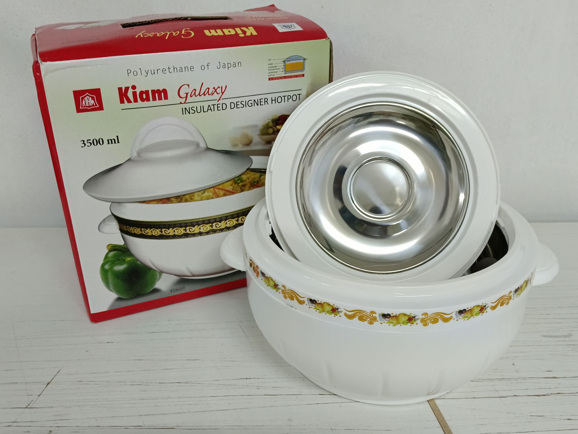 Picture of KIAM Galaxy Stainless Steel Food Hot pot - 3500 ML