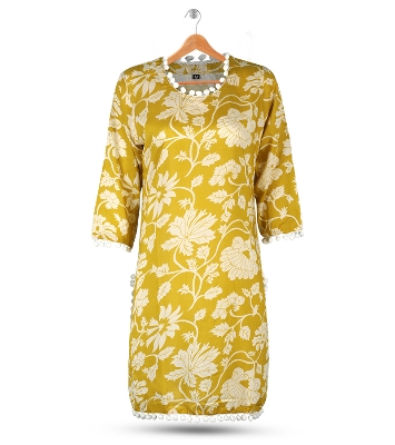 Buy  Golden Yellow Kurti   Online at Best Price
