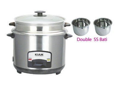Picture of Kiam Rice Cooker 2.8 Ltr - Double pot (Double Stainless Steel Pot)- SJBS-8804