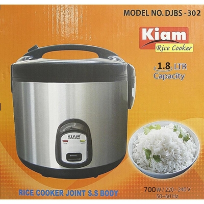 Picture of KIAM Rice Cooker SS Delux (JB) 1.8 ltr DJBS-302