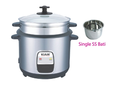 Picture of Kiam Rice cooker Steel – (One SS bati & One Coating bati) Straight SJBS-804 = 2.8 Ltr.