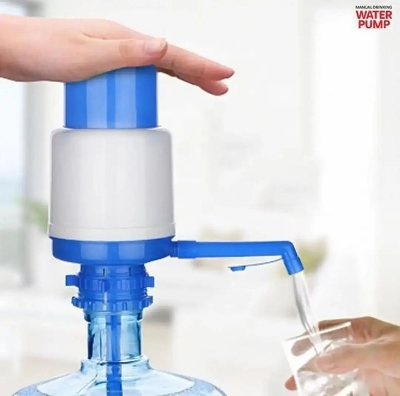 Picture of Manual Water Pump For Bottle - Easily Dispense Water From Bottles With This Manual Water Pump Dispenser - Providing Convenience For Your Home Or Office (Blue)