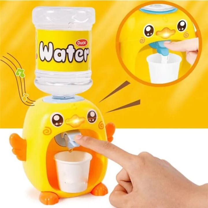 Picture of Mini Cute Simulation Duck Water Dispenser Set Toy Drinking Fountain Educational Game By Gift Corner Shopping (Yellow)