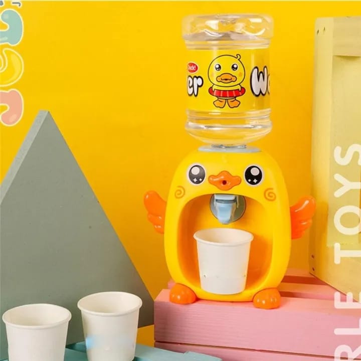 Picture of Mini Cute Simulation Duck Water Dispenser Set Toy Drinking Fountain Educational Game By Gift Corner Shopping (Yellow)